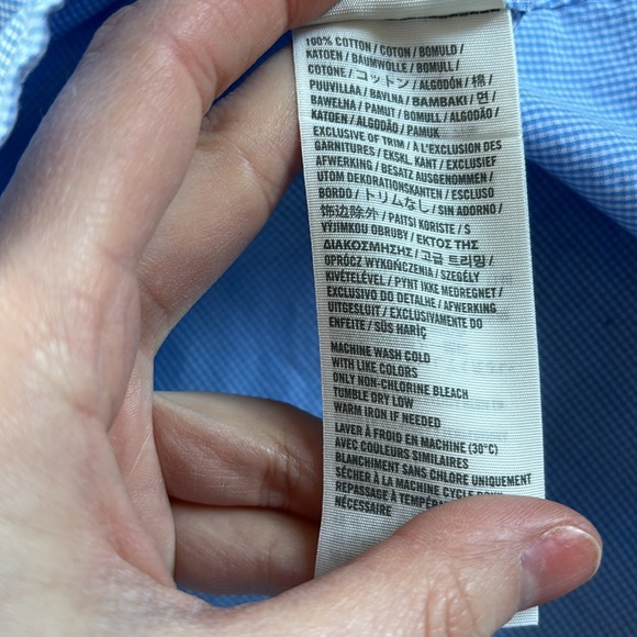 Hollister California gingham button up blouse, size medium - Picture 4 of 6